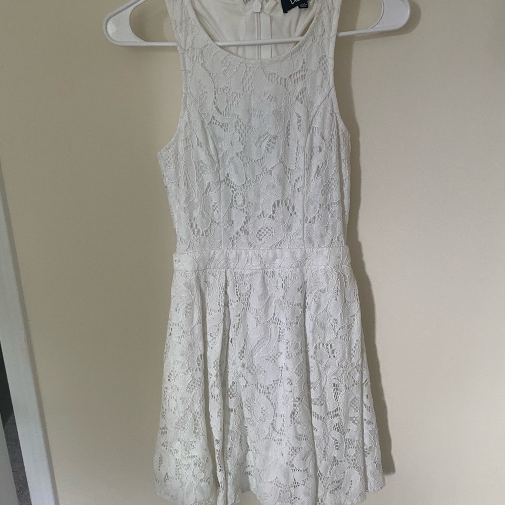 White Lace Skater Dress
